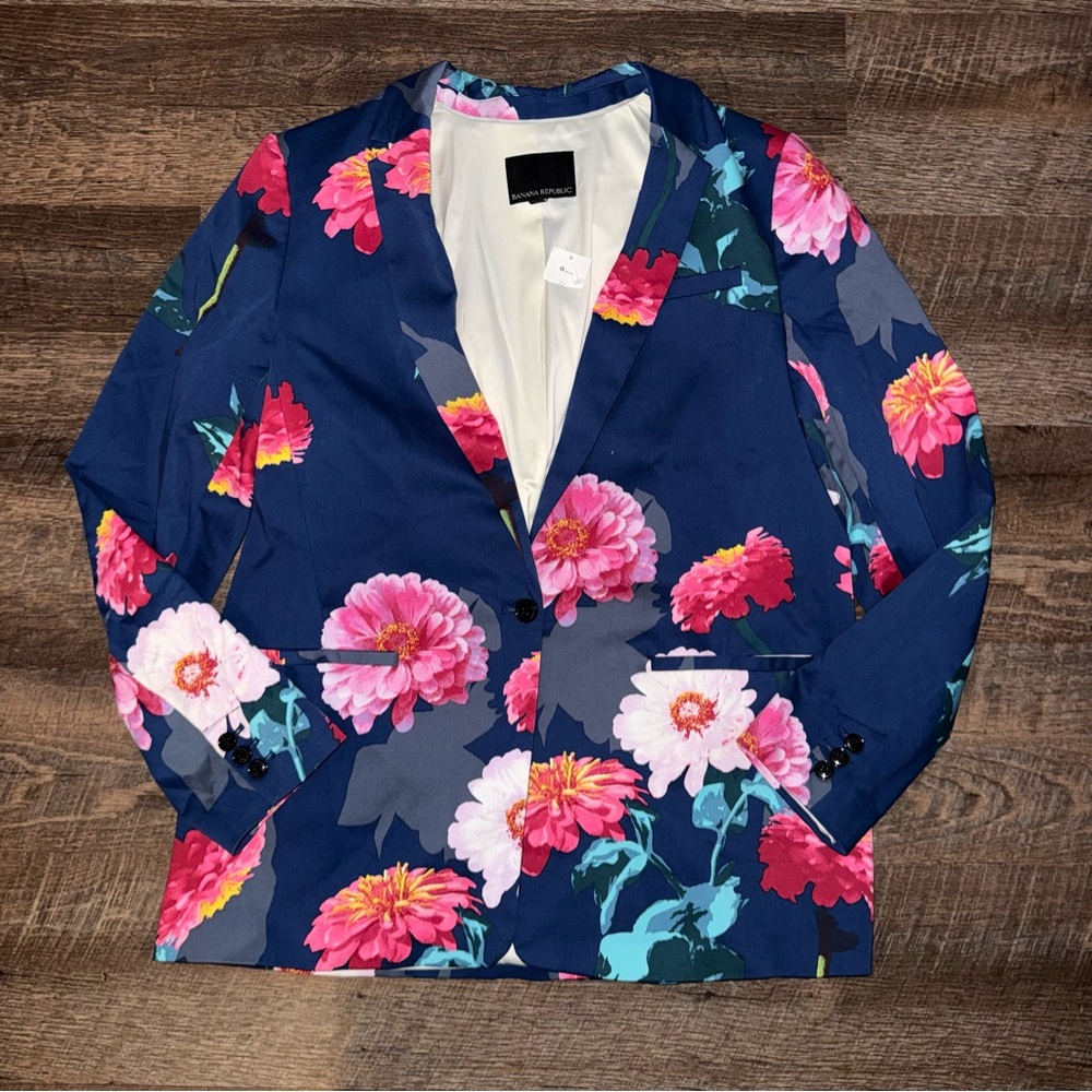 Banana Republic Floral Blazer Size 14 New with Tags